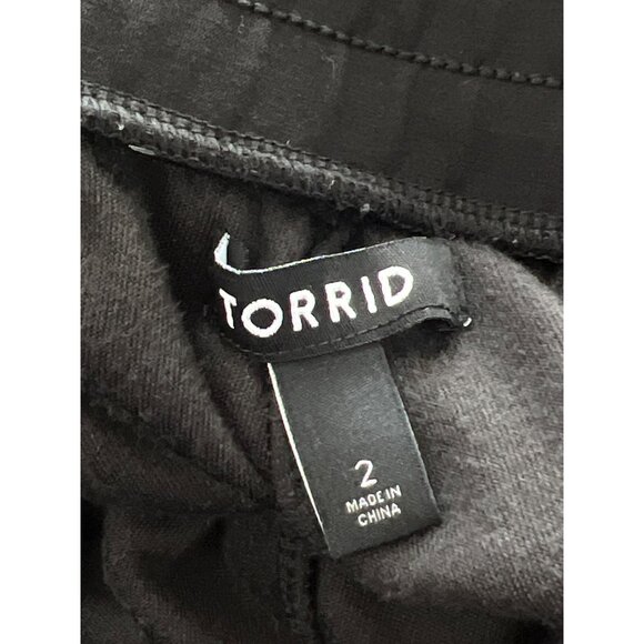 Torrid Velour Jogger Pants Womens 2X Pull On Elastic Waist Black Polyester Blend - Picture 7 of 8